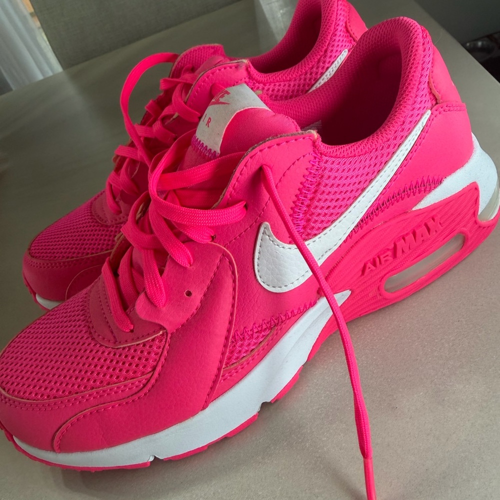 Nike Hot Pink and White Air Max Trainers